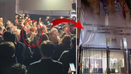 6’lı Masa toplantısı sonrası ÂLÂ Parti genel merkezine gece saatlerinde asılan afiş dikkat çekti